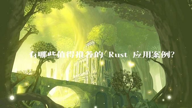 有哪些值得推荐的 Rust 应用案例？