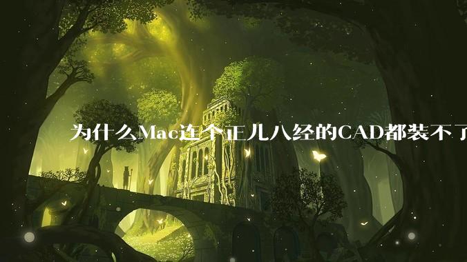 为什么Mac连个正儿八经的CAD都装不了还敢打着生产力的旗号？