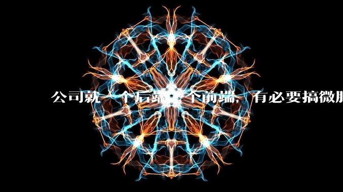 公司就一个后端一个前端，有必要搞微服务吗？