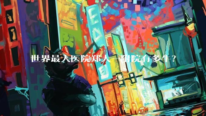 世界最大医院郑大一附院有多牛？