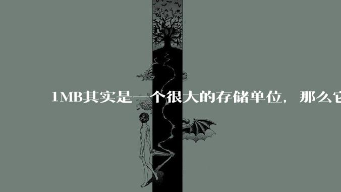 1MB其实是一个很大的存储单位，那么它的存储容量究竟有多大？