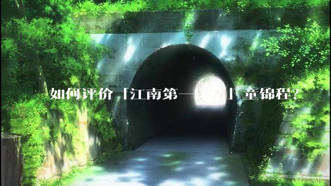 如何评价「江南第一深情」童锦程？