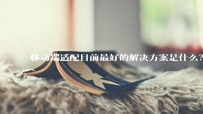 移动端适配目前最好的解决方案是什么？