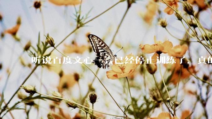 听说百度文心一言已经停止训练了，真的***的？百度这是准备放弃ai了吗？