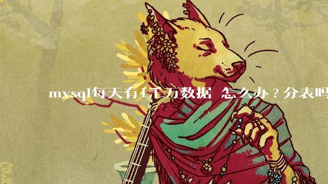 mysql每天有1千万数据 怎么办?分表吗 有什么好的方案。?