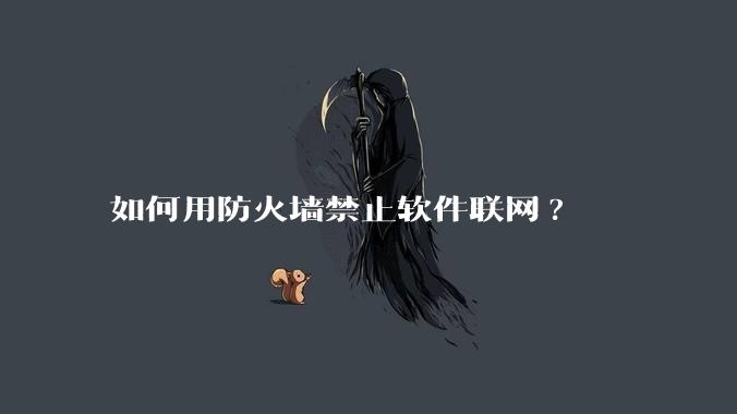 如何用防火墙禁止软件联网?