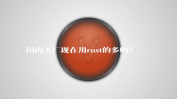 国内大厂现在用rust的多吗？