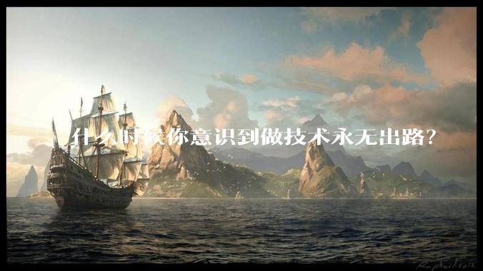 什么时候你意识到做技术永无出路？