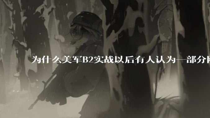 为什么美军B2实战以后有人认为一部分网友又没信心了？