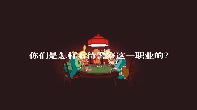 你们是怎样看待警察这一职业的？