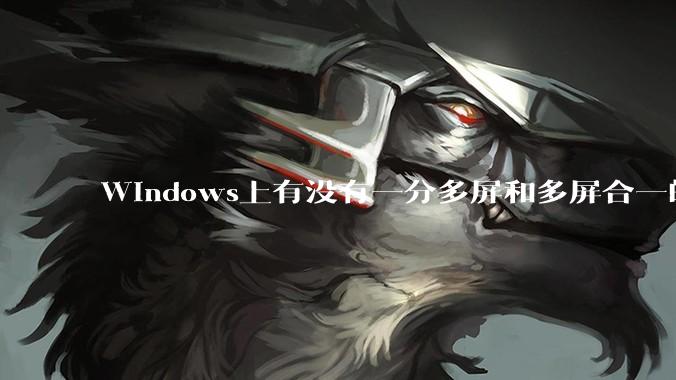 Windows上有没有一分多屏和多屏合一的软件？