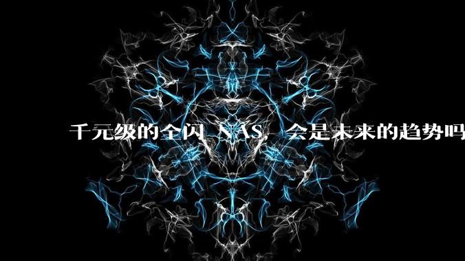 千元级的全闪 NAS，会是未来的趋势吗？